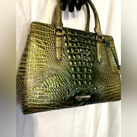 💚BRAHMIN  Melbourne Matcha Green Small Finley Carryall Satchel Bag (NWOT) 💚 - Picture 12 of 16